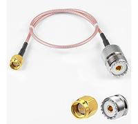 Vecys SMA Male to UHF Female RF Coaxial Coax Cable SMA Male to SO-239 Pigtail RG316 12"/30CM for SDR UV-5R Series Handheld CB Radio Two Way Radio, Walkie Talkie