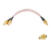 Vecys SMA Splitter Cable SMA Female to Dual Female Connector RF Coaxial Cable 3 Way Splitter Y-Type RG316 15CM/6In for Wireless Routers Mini PCIE Network Cards PCI Wi-Fi Adapters WAN Repeaters