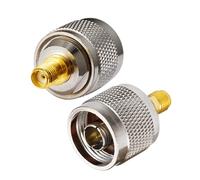 Vecys SMA to N-Type Adapter SMA Female to N-Type Male Adapter for Wi-Fi Antenna Cable WLAN Wireless Wifi Router (2 pcs)