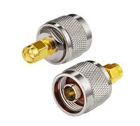 Vecys SMA to N-Type Adapter SMA Male to N-Type Male Adapter for Wi-Fi Antenna Cable WLAN Wireless Wifi Router (2 pcs)