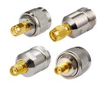 Vecys SMA to N-Type Adapter SMA to N-Type Adapter 4 Kit for Wi-Fi Antenna Cable WLAN WLAN Router (4 pieces)