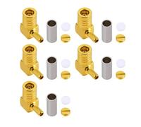 Vecys SMB Male Soldering SMB Female Right Angle Adapter 5 Pieces Soldering RG174 RG316 Cable for Cable DAB Antennas Car Digital Radios