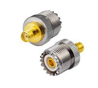 Vecys Two Way Radio SMA Female to UHF Female Straight Adapter SO239 for Ham Radio UHF Radio Walkie Talkie Handheld Radio Pl Plug Antenna CB 2 Pcs