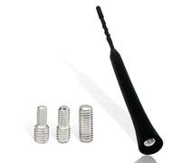 Vecys Universal 24CM Car Antenna Rod Roof Antenna Car antenna FM AM Replacement with 3 Adapters (M4, M5, M6) short rod for Tuning Radio DAB DAB + car Adapter Black