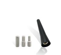 Vecys Universal 6.5CM Car Antenna Rod Roof Antenna Car antenna FM/AM Replacement with 3 Adapters (M4, M5, M6) Short Rod for FM AM Tuning Radio car Adapter Black