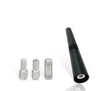 Vecys Universal 9CM Car Antenna Rod Roof Antenna Car Antenna FM AM Replacement Antenna with 3 Adapters (M4, M5, M6) Short Rod for FM AM Tuning Radio Car Adapter