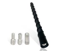 Vecys Universal Car Antenna Rod Roof Antenna 18.1CM Car antenna FM/AM Replacement with 3 Adapters (M4, M5, M6) Short Rod for FM AM Tuning Radio car Adapter Black