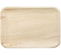 VED 25 Disposable Eco Friendly, Biodegradable,Areca Leaf Serving Trays, Large 10 inch (25cm), for Platters, Starters, Wedding Parties, Charcuterie Board, Areca Leaf Trays for Hot Food