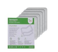 VED Dermapore Adhesive Wound Dressing- Suitable for cuts and grazes, Diabetic Leg ulcers, venous Leg ulcers, Small Pressure sores- Medium, 9 x 10cm (Pack of 25).