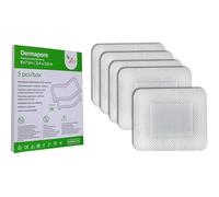 VED Dermapore Adhesive Wound Dressing- Suitable for cuts and grazes, Diabetic Leg ulcers, venous Leg ulcers, Small Pressure sores- Medium,6x7cm (Pack of 5)