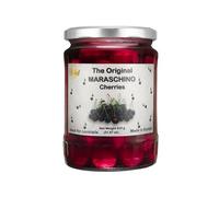 Ved Gourmet Original Maraschino Cherries - Italian Cherry for Old-Fashioned Cocktails - Vegan Cocktail, Bourbon Cherries in Natural Syrup for Cocktail Garnish - 620gJar