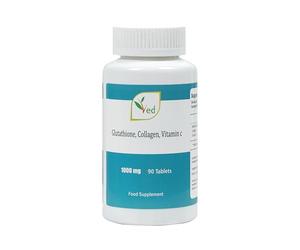 VED Reduced L-Glutathione, Collage, Vitamin C Tablets | 1000mg x 90 Tablets