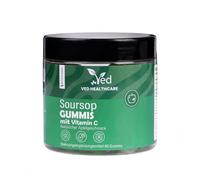 VED Soursop Gummies, 90 Vegan Apple Flavor Gummies with Soursop Leaf & Fruit Extract, Vitamin C & Magnesium, Gluten Free.
