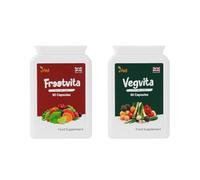 Ved Super Greens Fruits and Veggies Supplements, Greens Supplement Superfood Formula with Vitamins and Minerals from Fruits and Vegetables, 90 Vegan Capsules, Pack of 2