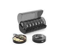 Ved Weekly Pill Box Organiser | Easy to Open 2 Times a Day | Travel Tablet Box with Push Button Pop Open Design | Medication Organiser for Vitamins & Supplements