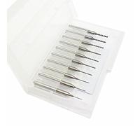 VEDA 10pcs 0.3mm to 1.2mm PCB Print Circuit Board Carbide Dremel CNC Engraving Drill Bits Set