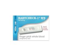 VEDALAB Pregnancy Blood Test, hCG Early Detection, Any Time Home Use, Fingerprick Blood Sample, CE Certified Self-Test, Accurate Reliable 5 Minute Results