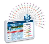 Veddelholzer 7-in-1 Pool Test Strips (150 pieces) - Measure pH Level, Free Chlorine, Bromine, Total Hardness, Cyanuric Acid & Alkalinity - Fast Water Analysis for Pool, Hot Tub & Spa