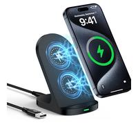Vedfoad Wireless Charger, 15W Qi Inductive Charging Station, Induction Charger, Mobile Phone Stand for Samsung Galaxy S24 Ultra/S23/S22/S21/Note 21/20/10, Google Pixel 8/7/6/5, iPhone 15/14/13/12