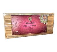 Vedic Masala Hand Rolled Incense Sticks 100g Pack Traditional Indian Joss Sticks Long Burning Natural Aromatherapy Incense for Meditation Yoga Relaxation Spiritual (Indian Rose)