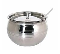 Vediknectar® Stainless Steel Ghee Pot With Lid, Spoon Oil Dispenser For Home Kitchen Ghee Storage Container Tableware Serving Spoon Dishwasher Safe