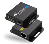 VEDINDUST 4K30Hz HDMI Extender Over 131FT Transmitter and Receiver Over Cat5e/6/7 RJ45 HDMI Ethernet Adapter Support 4K 1080P HD 3D POC EDID
