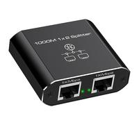VEDINDUST Ethernet Splitter 1 to 2 1000Mbps Ethernet Switch 2 Port Gigabit Network with Type C Power Cable for Computer Hub Router ADSL Set Top Box Digital TV Etc