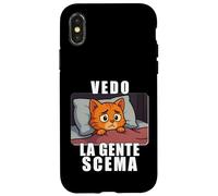 Vedo la gente scema. Parodia per chi è circondato da idioti Case for iPhone X/XS