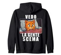 Vedo la gente scema. Parodia per chi è circondato da idioti Zip Hoodie