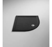 Veebath 40mm Slate Grey Quadrant Shower Tray For Walk In Wet Room Enclosure Cubicle - 1000 X 1000mm
