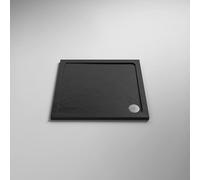 VeeBath 40mm Slate Grey Rectangle Shower Tray for Walk in Wet Room Enclosure Cubicle - 1000 x 1000mm