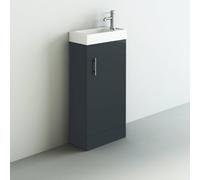 Veebath 450mm Cloakroom Unit And Basin - Anthracite Gloss