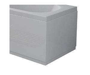 VeeBath Acubase 750mm Bath End Panel, Waterproof, Modern Panels for Bathroom Bathtub- White
