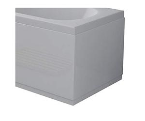 VeeBath Acubase 800mm Bath End Panel, Waterproof, Modern Panels for Bathroom Bathtub- White