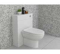 VeeBath Cloakroom WC Unit, Compact Square Toilet Furniture for Back-to-Wall Toilets, Moisture-Resistant, Concealed Cistern Housing, Ideal for Small Bathrooms and En-Suites Anthracite Grey 500x200mm