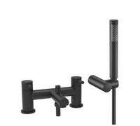 VeeBath Dixon Round Lever Bath Shower Mixer Tap With Kit - Matt Black