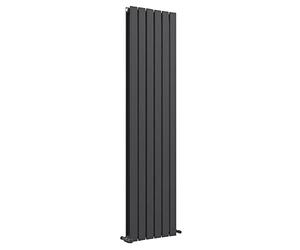 VeeBath EDA500 Metz Slimline Low Carbon Mild Steel Anthracite Vertical Double Panel Bathroom Heating Radiator - 1800 x 460mm