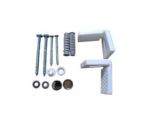 VeeBath Essentials Angled Floor WC Toilet Pan/Bidet Fixing Bolts, Repair Bracket and Screws Bathroom Fitting Kit