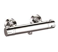 VeeBath Geo Luxury Thermostatic Round Bar Mixer Shower Valve Tap Chrome