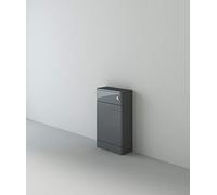 VeeBath GWC500 Cyrenne Floor Standing WC Back to Wall BTW Toilet Cabinet with Open Access Cistern Unit-500mm, Anthracite Grey