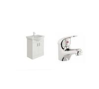 Veebath Linx 650mm Vanity Sink Cabinet Unit & Mono Basin Mixer Tap