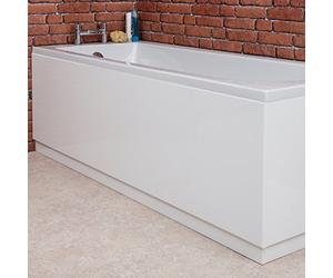 VeeBath Linx Universal Front Side Bath Panel White Gloss Moisture Resistant Wooden MDF with Adjutable Plinth - 1500mm