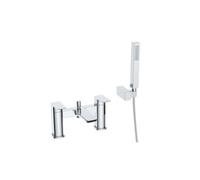 VeeBath Lunar Soft Square Bath Shower Mixer Tap With Kit - Chrome