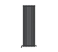 VeeBath Montpellier Matt Anthracite Low Carbon Mild Steel Vertical Double Panel Bathroom Heating Radiator - 1600 x 480mm