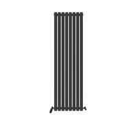 VeeBath Montpellier Matt Anthracite Low Carbon Mild Steel Vertical Single Panel Bathroom Heating Radiator - 1600 x 480mm