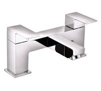 VeeBath Munro Square Bath Filler Taps, Bathroom Bath Filler Mixer Tap Double Lever Tub Tap-Chrome