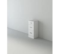 VeeBath NDSW330 Linx Free Standing 3 Drawer Bathroom Cupboard Storage Furniture Cabinet Unit-350 x 330mm, High Gloss White, 350x330mm