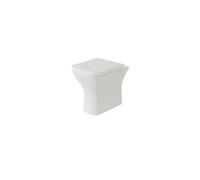 VeeBath Petite Cloakroom Bathroom Suite, Round Vanity Basin Unit, Rimless Close Coupled Toilet with Soft Close Seat, Ceramic Cistern & Tap, Space Saving Set for Small Bathrooms, Gloss White 400mm