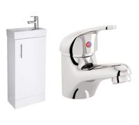 Veebath Sheen Cloakroom Vanity Sink Cabinet & Mono Basin Mixer Tap