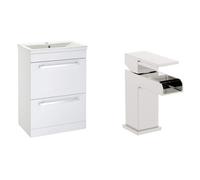 Veebath Sobek 800mm Vanity Sink Unit & Waterfall Basin Mixer Tap